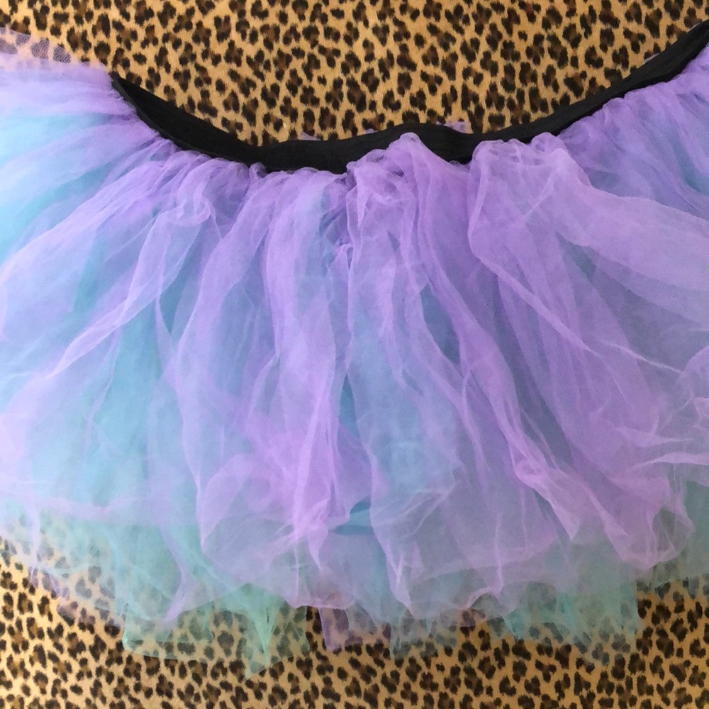 Reversible Purple and Blue Tulle Skirt - Picture 2 of 5